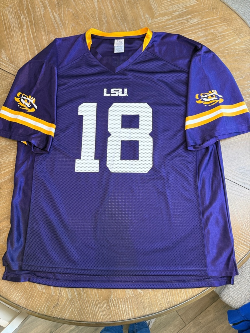 Pro Edge LSU Purple & Gold Football Jersey #18
